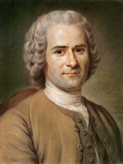 Jean-Jacques Rousseau (1712-78) nach 1753 von Maurice Quentin de La Tour